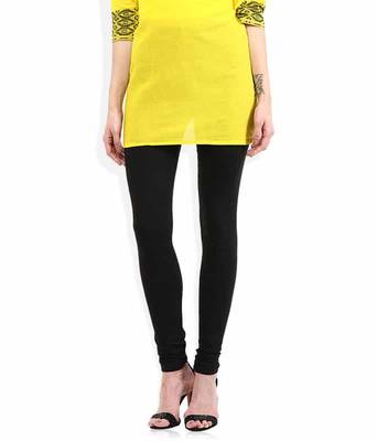 Black churidaar cotton leggings 1