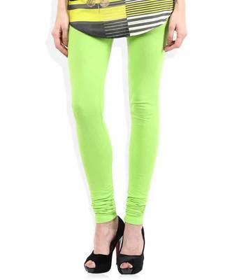 Electric slide green churidaar cotton leggings 1
