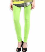 Electric slide green churidaar cotton leggings