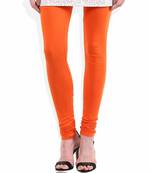 Orange churidaar cotton leggings