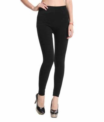 Black churidaar cotton leggings 2