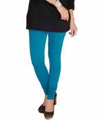 Cool aqua blue churidaar cotton leggings