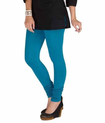 Cool aqua blue churidaar cotton leggings 3
