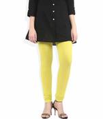 New lime yellow churidaar cotton leggings