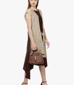 maroon faux crepe crepe  kurti