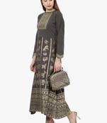grey faux crepe crepe  kurti