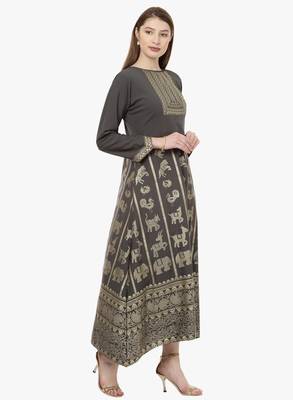 grey faux crepe crepe  kurti 3