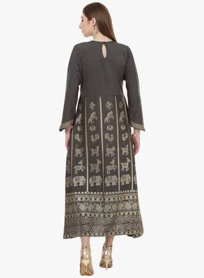 grey faux crepe crepe  kurti 4