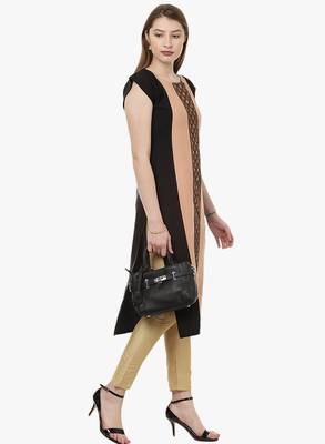 black faux crepe crepe  kurti 1