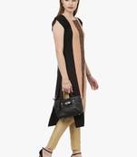 black faux crepe crepe  kurti