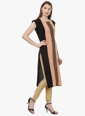 black faux crepe crepe  kurti 3