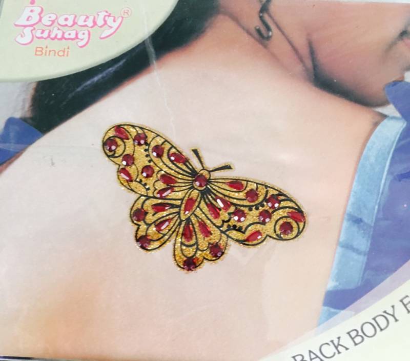 6 Card Crystal Butterfly Sticker Body Tattoo