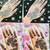 4 Cards Silver Purple Shimmer Mehndi Hand Sticker Tattoo