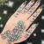 4 Cards Silver Purple Shimmer Mehndi Hand Sticker Tattoo