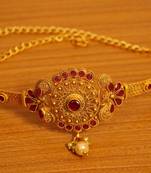 Ruby Matt Gold Look Pasiley Pattern Bajuband