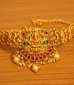 Multicolour Gold Look Temple Jewellery Bajuband