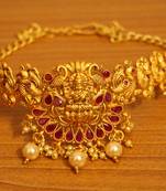 Ruby Gold Look Temple Jewellery Bajuband