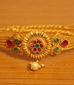 Multicolour Gold Look Polki Paisley Bajuband