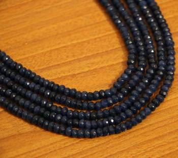Blue Sapphire Semi Precious 5 Line Necklace 3