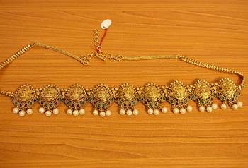 Multicolour Temple Jewellery Wedding Waistbelt 1