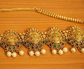 Multicolour Temple Jewellery Wedding Waistbelt 2