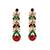 Designer Green, Red and White Earring