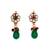 Designer Green, White and Red Earring