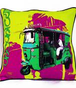 Green Taxi Cushion Cover