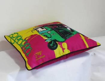 Green Taxi Cushion Cover 3