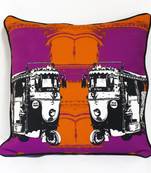 Two B & W Taxi Cushion Cover