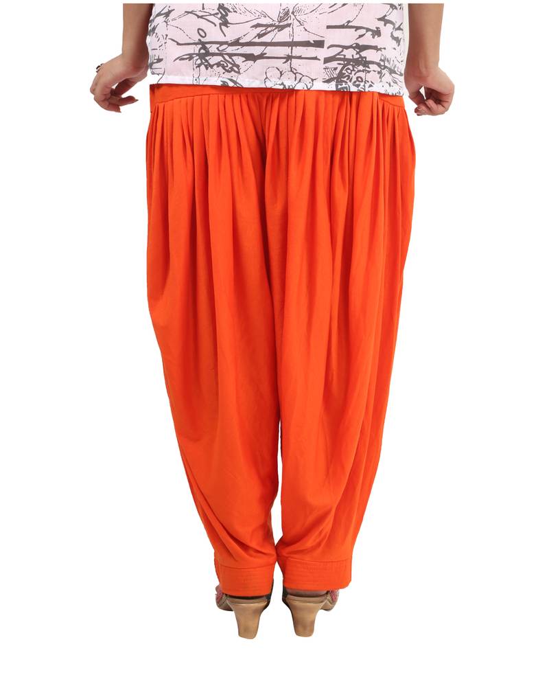 Orange Patiala Lycra Salwar