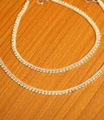 Silver Plated Zircon Studded Anklets
