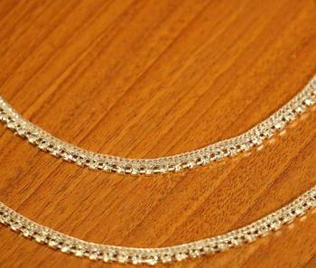 Silver Plated Zircon Studded Anklets 2