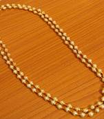 Pearl Gold Look Double Line Necklace