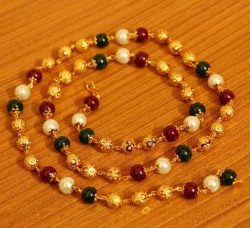 Multicolour Beads Gold Plated Necklace 3