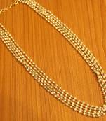 Gold Plated Pearl Ethnic 5 Line Necklace