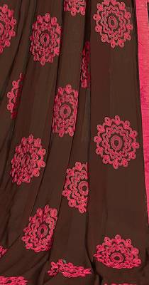  women Chanderi red embroidery party wear unstiched  salwar suit with dupatta  4