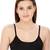 Presents black color cotton lycra bra.