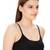 Presents black color cotton lycra bra.