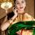 Bright green pure silk zari weaved saree with red pallu -SR5793