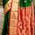 Bright green pure silk zari weaved saree with red pallu -SR5793