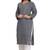 Blue Embroidered Cotton Chikankari Kurti 