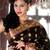 Black pure silk zari weaved  saree with wine & gold border