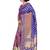Blue woven banarasi silk saree with blouse