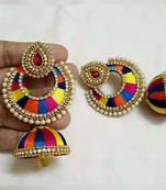 Multicolor diamond earrings