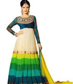 Multicolor embroidered georgette salwar
