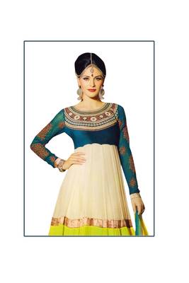 Multicolor embroidered georgette salwar 2