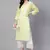 Ada Hand Crafted Lemon Cotton Lucknowi Chikankari Indian Women Kurta - A100355