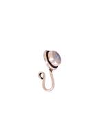Oxidized Metal Nose Pin   White Bead 1