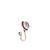 Oxidized Metal Nose Pin   White Bead 1